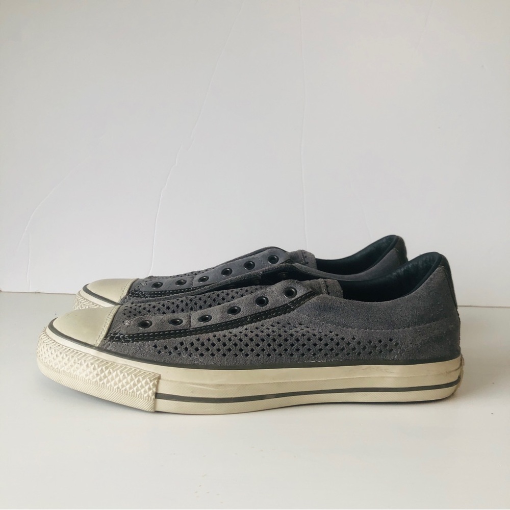 Converse All Star x John Varvatos Shoes Womens 9 Mens 7 Grey Leather Slip On